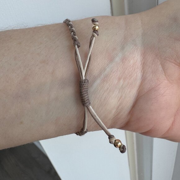 bluboho Capricorn Zodiac Cord Bracelet — Emerald + 10k Gold Charm - Picture 4 of 7